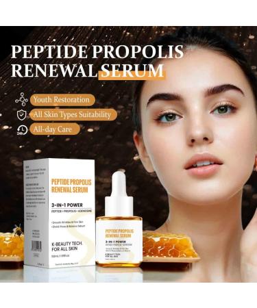 2PCS Peptide Propolis Face Serum Reduce Dryness Firming Lifting Renewal Smoothing Nourishing Repair Damaged Skin Essence  - Buy Online on GoSupps.com