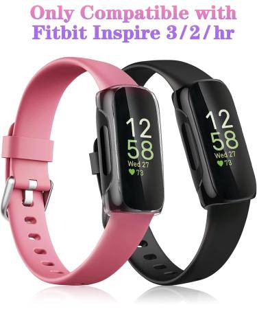 3 Pack - Fintie Case Compatible with Fitbit Inspire 3 / Inspire 2 / Inspire HR Flexible Soft Full-Around Watch Screen Protector TPU Case Cover Bumper Shell Black+Clear+Silver - Buy Online on GoSupps.com