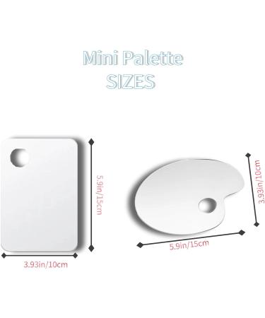 2PCS Mini Acrylic Paint Palette - Non-Stick Mixing Tray for Watercolor & Oil - Easy to Clean & Comfortable - Ideal for DIY Artists & Makeup (5.9 x 3.9 in - Buy Online on GoSupps.com