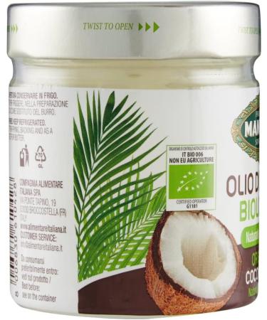  Italian Gourmet E.R. Fratelli Mantova Organic Coconut Oil 100% Natural 200 ml Glass + 400 g Box - Buy Online on GoSupps.com