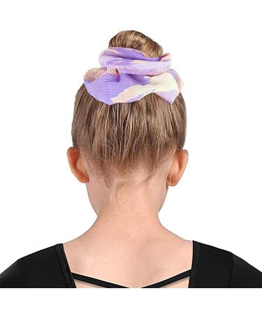BETITETO Flower Chiffon Jumbo Scrunchies for Curly Hair - Pack of 4 | Abstract Pattern | Elastic Hair Ties for Women and Girls - Buy Online on GoSupps.com