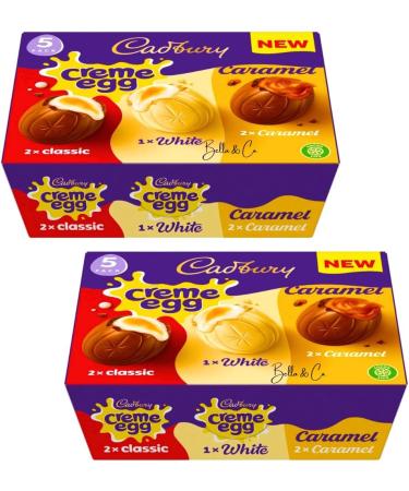 Multipack Mixed Chocolate Easter Eggs of Cr me & Caramel Easter Eggs (5pk Mixed 2x Classic 1x White & 2x Caramel Eggs) | Easter Eggs Chocolate 2024 | Egg Hunt Gift | Easter Gifts | 200g - Buy Online on GoSupps.com