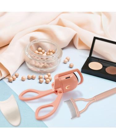 USB Rechargeable Heated Eyelash Curler with Applicator Tool - 3 Heating Modes for Natural and Long Lasting Curl - Orange - Buy Online on GoSupps.com