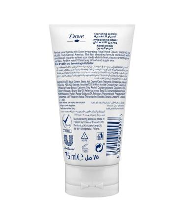Dove Hand Cream Invigorating Ritual | Avocado Oil & Calendula Extract | 3 x 75ml - International Shipping Available - Buy Online on GoSupps.com