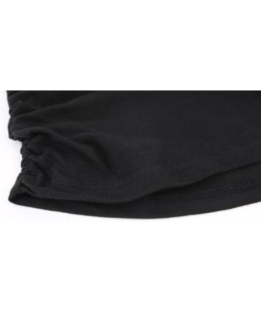 ZUMIY Maternity Top - Women's Cotton Ruched Waist Cami Shirt in Black & Blue, 2-Pack - Buy Online on GoSupps.com