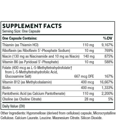 THORNE - Basic B Complex (60 Capsules) & Memoractiv (60 Capsules) Bundle - Supports Brain Health, Cellular Energy Production & Focus - Gluten Free, Dairy Free - Buy Online on GoSupps.com