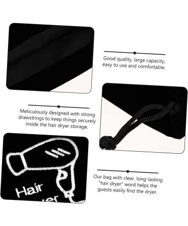Beatifufu 2 Pcs Hair Dryer Storage Bag Black Wig Drawstring Hair Dryer Bag Wig Bags Storage Hairdryer Flannel - Buy Online on GoSupps.com