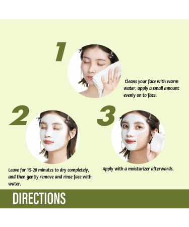 Organic Green Tea Clay Face Mask | Anti-Wrinkle Dark Circle Removal | Skincare for Men & Women | Daily Repairing Treatment - Buy Online on GoSupps.com