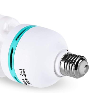 SLOW DOLPHIN Photography Bulbs CFL Full Spectrum Light Bulb 105W 5500K Daylight (2-Pack) | Studio Lighting for Photo and Video - 2 Count - Buy Online on GoSupps.com
