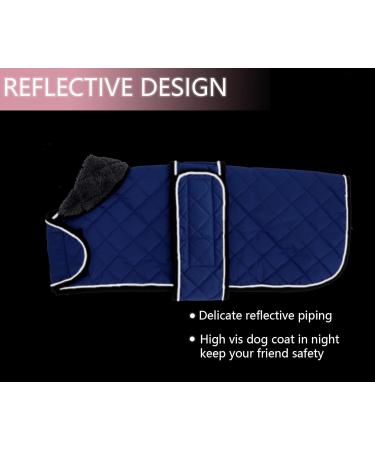 Warm Thermal Quilted Dachshund Coat - Blue - Size L - Winter Dog Apparel with Fleece Lining - Buy Online on GoSupps.com