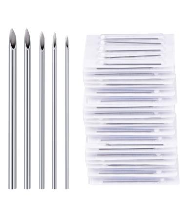 25PCS Mixed Body Piercing Needles, 12G 14G 16G 18G 20G Disposable Sterile Stainless Steel Piercing Needles for Ear Nose Navel Belly Nipple Tongue Lip Smiley Piercing 1-25pcs-mixed sizes(each 5pcs)