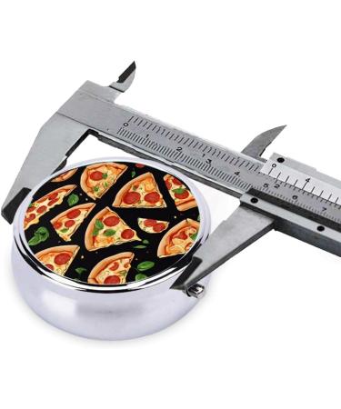 Shop Pizza 3D Round Pill Box - 3 Compartment Mini Decorative Organizer for Vitamins & Travel | Portable Purse Pill Case - Buy Online on GoSupps.com