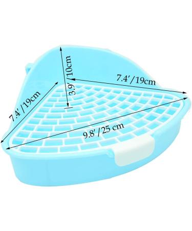 Triangle Potty Trainer Corner Litter Box for Small Pets - Rubyhome Blue - Buy Online on GoSupps.com
