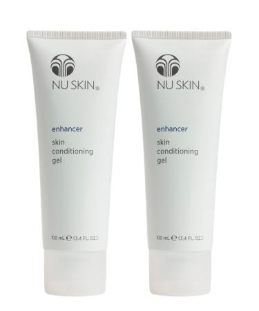 Nu Skin Enhancer Skin Conditioning Gel | Aloe Vera-Infused Soothing Formula for Ultimate Skin Comfort Hydration and Versatility in Skincare Routines | Lightweight Moisturizer | 3.4 Fl Oz | 2 Pack 3.4 Fl Oz (Pack of 2)