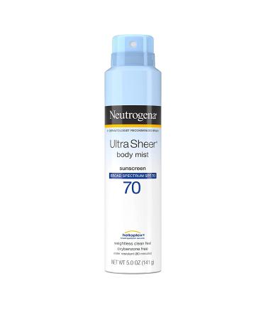 Neutrogena Ultra Sheer SPF 70 Body Mist Sunscreen Spray | Pack of 3 | Lightweight, Non-Greasy, Water Resistant, Oil-Free UVA/UVB Protection - Buy Online on GoSupps.com