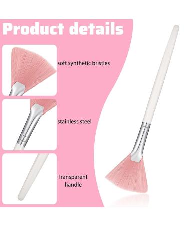 24-Piece Soft Fan Brush Set for Face Masks & Makeup - Pink Esthetician Tools - Buy Online on GoSupps.com