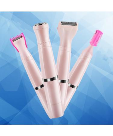 Portable Mini Razor for Women - 1 Piece 4-in-1 Facial Hair Removal Device | Pink 14x5cm - Buy Online on GoSupps.com