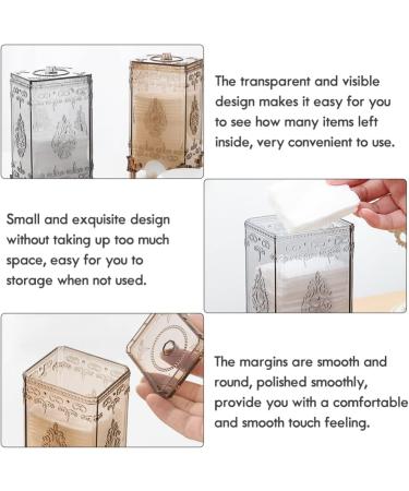 2 Series Cosmetic Cotton Storage Box - Stylish Makeup Pad & Swab Holder for Bathroom - Perfect Organizer for Cotton Rounds - Buy Online on GoSupps.com