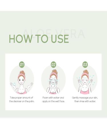 TUOSHITONG 2 Pcs Face Wash with Aloe Vera Ultra Gentle Foaming Daily Cleanser Cleansing & Hydration Without Over Drying Moisturizing Daily Wash for Sensitive Dry & Oily Skin - Buy Online on GoSupps.com