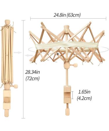 Wooden Umbrella Swift Yarn Winder - Knitting Yarn Winder Holder - 24 Wooden Swift - Buy Online on GoSupps.com