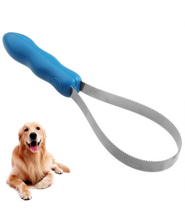 Dual-Sided Dog Shedding Blade, Blade for All Dog Coat Types Dogs Shedding Brush with Stainless Steel Blade