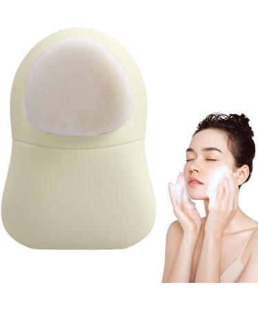 Silicone Facial Cleansing Brush | Double-Side Silicone Facial Cleansing Brush - 2 in 1 Facial Brush Face Cleanser for Sensitive Skin Easy to Clean Lather Well Lambo Yellow - Buy Online on GoSupps.com