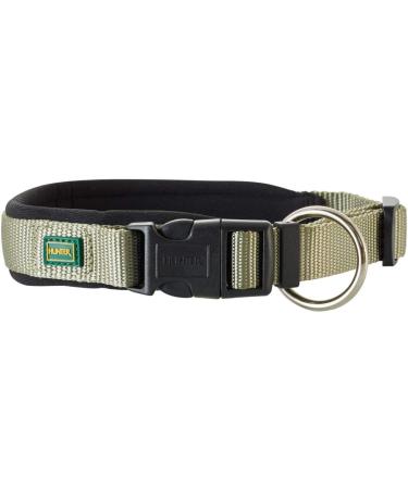 Hunter neopren Vario plus neck dog collar nylon padded with neoprene 50/2.5 (m-l) olive/black 50/2.5 (m-l) olive/black