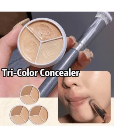 Tri-Color Concealer Palette - Moisturizing & Long-lasting Formula for Dark Circles & Blemishes - Waterproof Travel Size Makeup Kit - Buy Online on GoSupps.com
