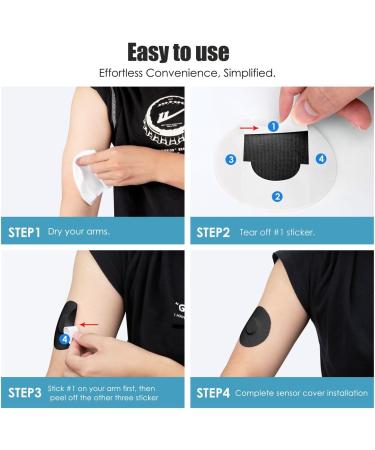 Freestyle Libre 2 Sensor Patches - 40 Packs Freestyle Libre 2 Sensor Covers Waterproof Adhesive Patches CGM Patches Without Glue by YOUSHARES (Black) - Buy Online on GoSupps.com