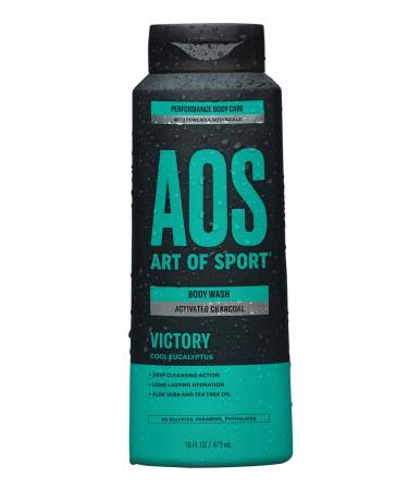 Art of Sport Men s Body Wash Charcoal Activated Shower Soap Eucalyptus Fragrance Made with Natural Botanicals Moisturizing Tea Tree Soap Made for Athletes Victory Scent 16 fl oz (Pack of 1)