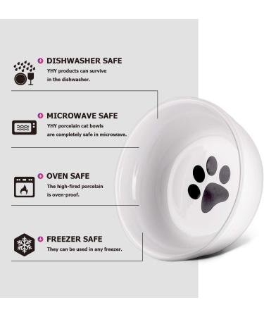 Y YHY Raised Cat Bowls 12oz Elevated Cat Food and Water Bowls with Stand Raised Pet Feeder Elevated Food Feeding Dishes for Cats or Dogs Dishwasher Safe Gift for Cats Dia 4.8in/White 12oz | 354ml White - Buy Online on GoSupps.com