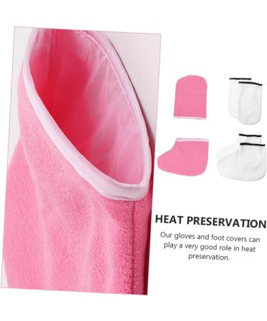 FRCOLOR 8 Pairs Hand and Foot Mask Thickened Foot Covers Thermal Gloves Heel Spa Gloves Hand Moisturizer Gloves Paraffin Bath Fabric Paraffin Socks Single Use Glove Wax Set Hyperthermia - Buy Online on GoSupps.com
