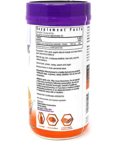 Bluebonnet Simply Calm Powder - Muscle Cramps & Stress Relief - Orange Citrus Flavor - 16 oz - Non-GMO, Gluten-Free, Vegan - Buy Online on GoSupps.com