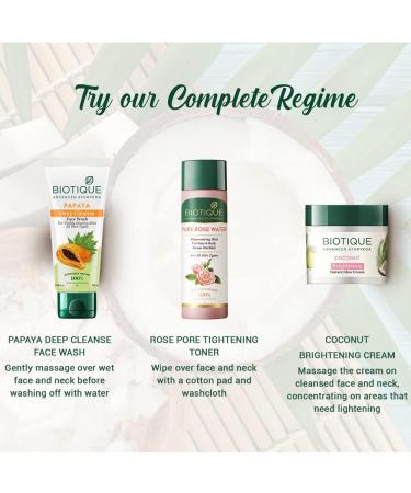 Biotique Coconut Whitening and Brightening Cream for All Skin Types - Buy Online on GoSupps.com