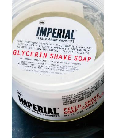 Imperial Barber Field Shave Soap Canister - 6.2 oz | Premium Shaving Soap for a Smooth Close Shave - International Shipping Available - Buy Online on GoSupps.com