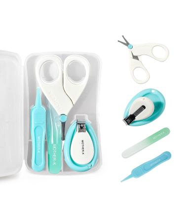 MOTHER-K 4-in-1 Baby Nail Kit  Nail Clipper  Tweezer  Nail File & Scissor for Newborn  Infant & Toddler