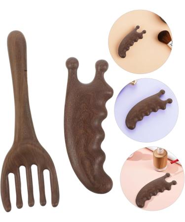 2pi ces Peigne De Massage Bois De Santal Naturel Avec Poign e Outil De Grattage Pour Chevelu Et Am lioration Sommeil - Buy Online on GoSupps.com