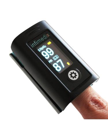 Infimedix Finger Pulse Oximeter - Accurate Blood Oxygen Saturation & Pulse Rate Monitor for International Shipping - Buy Online on GoSupps.com