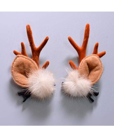 Lurrose 4 Couple Christmas Hair Clips - Reindeer Antlers & Bobble Ball Hair Jewelry for Holiday Parties and Gifts - Buy Online on GoSupps.com