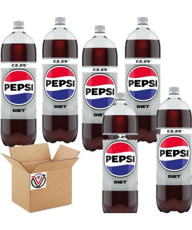 6 x Diet Peppsi Colaa Bottle PMP 2L - Carbonated Low Calorie Colaa Flavoured Soft Drink with Sweeteners | VIMIX - Buy Online on GoSupps.com