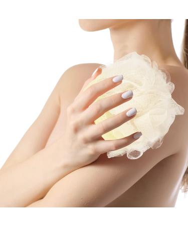 Qicheng & Lys Long Handle Bath Brush - Soft Body Back Sponge & Loofah Balls with Hooks (Blue + White) - Perfect for International Shipping - Buy Online on GoSupps.com