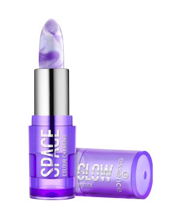 essence essence Space Glow Color Changing Purple Lipstick Adaptable Colour Shimmering Vegan Alcohol Free Paraben Free Microplastic Particle Free 3 x 3 g