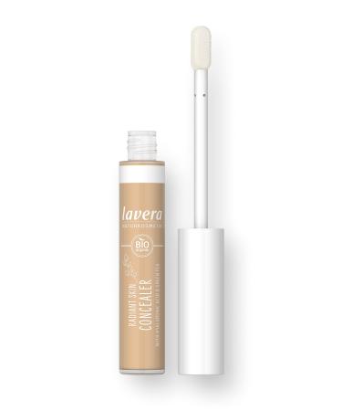 Lavera Radiant Skin Concealer -Tanned 04 - Covering of Eye Rings & Uncurpose - up to 8 hours of hold - moisturizing - vegan - Vegan - Natural cosmetics (1x 5.5 ml) 5.5 ml (1 Pack) Tanned 04