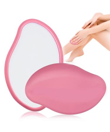 Crystal Hair Eraser,Reusable Crystal Hair Remover Magic Painless Exfoliation Hair Removal Tool, Magic Hair Eraser for Back Arms Legs Fast & Easy Crystal Hair Eraser for Women and Men - Pink