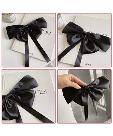 Buy Large Black Hair Loop Clips - Hub Knot Hair Ties & Red Satin Tape Hairpins for Women & Girls (2 Pieces) - Perfect for All Hairstyles - Buy Online on GoSupps.com