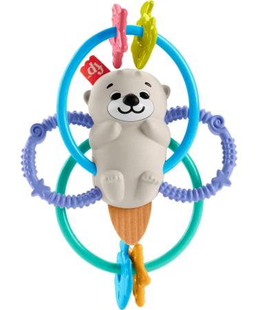 Fisher Price Baby Toys Twist & Teethe Otter 2-In-1 Rattle and Bpa-Free Teether with Textured Rings for Infant Fine Motor Play - Buy Online on GoSupps.com