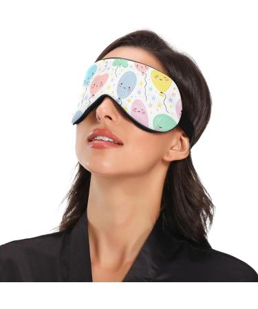 Haskirky Light Blocking Eye Mask for Deep Sleep | Adjustable Breathable Design for Men and Women | Ideal for Travel, Yoga, Meditation | Cute Balloon Pattern - Buy Online on GoSupps.com