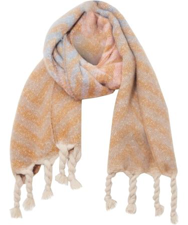 Warm Women's Cotton Triangle Scarf - Winter Coward Pattern Neck Warmer Cape in Brown - Buy Online on GoSupps.com