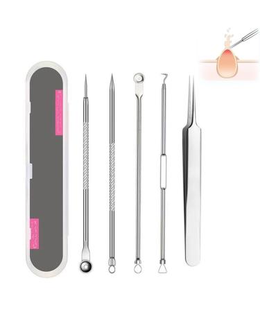 Usiveinborn Blackhead Remover Usiveinborn Tweezers Professional Stainless Steel Facial Blackhead Remover Tweezers Precision Pimple Popper Tool (A)