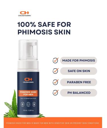 Phimosis Wash for Men - Gentle Intimate Care Body Wash | Sulfate & Paraben Free | Natural Ingredients - 3.38 fl oz - Buy Online on GoSupps.com